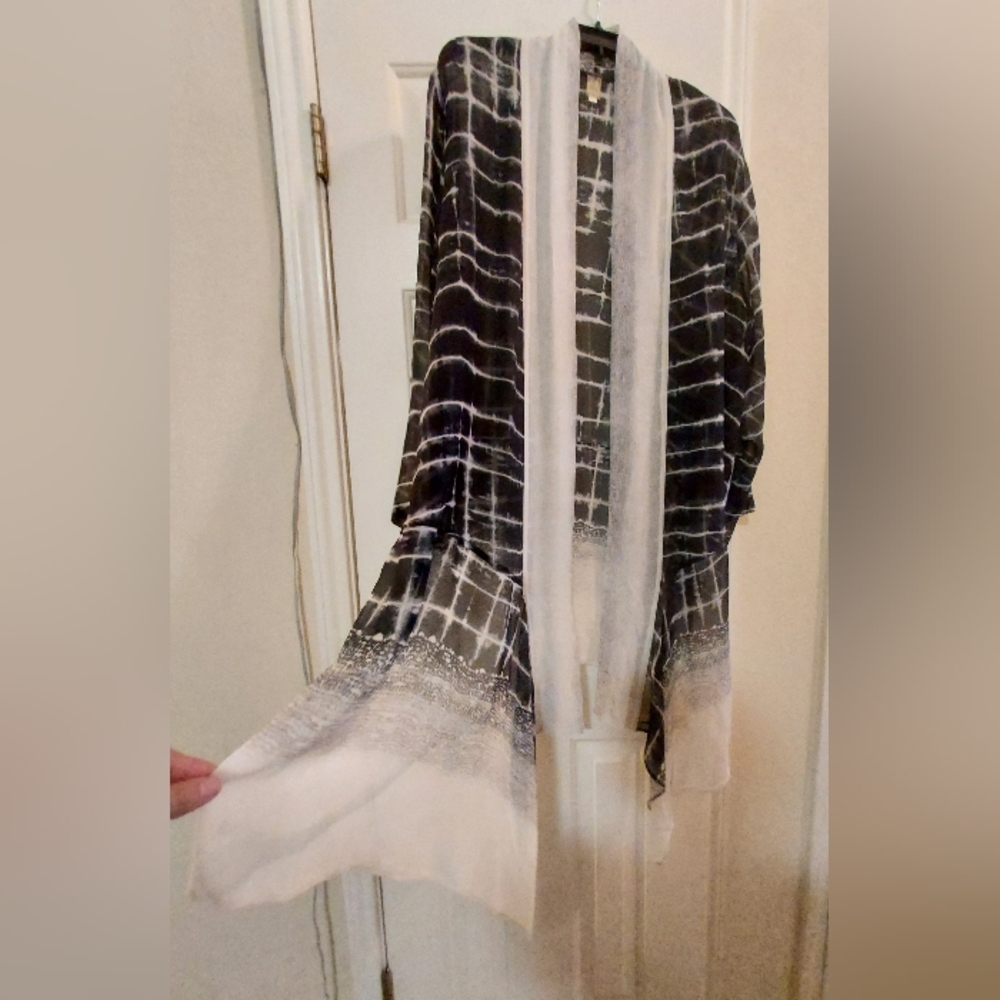 Dressori 100% Silk XL Sheer Cardigan